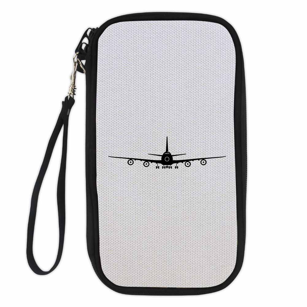 Boeing 747 Silhouette Silhouette Designed Travel Cases & Wallets
