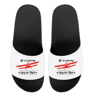 Thumbnail for Life is a journey Enjoy the Flight Designed Sport Slippers