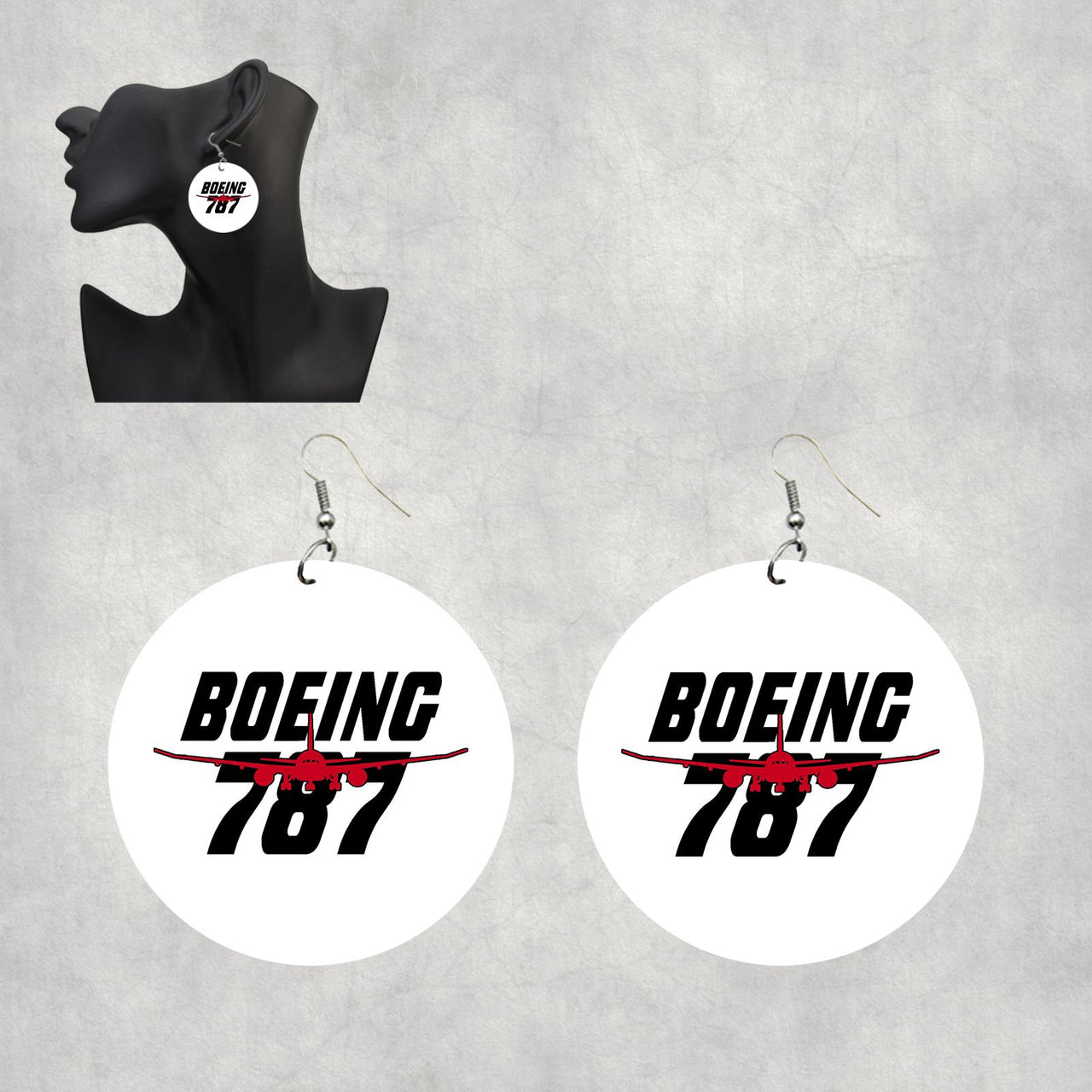 Amazing Boeing 787 Designed Wooden Drop Earrings