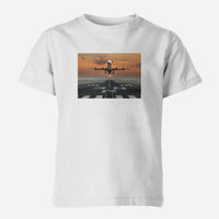 Thumbnail for Aircraft Departing from RW30 Designed Children T-Shirts