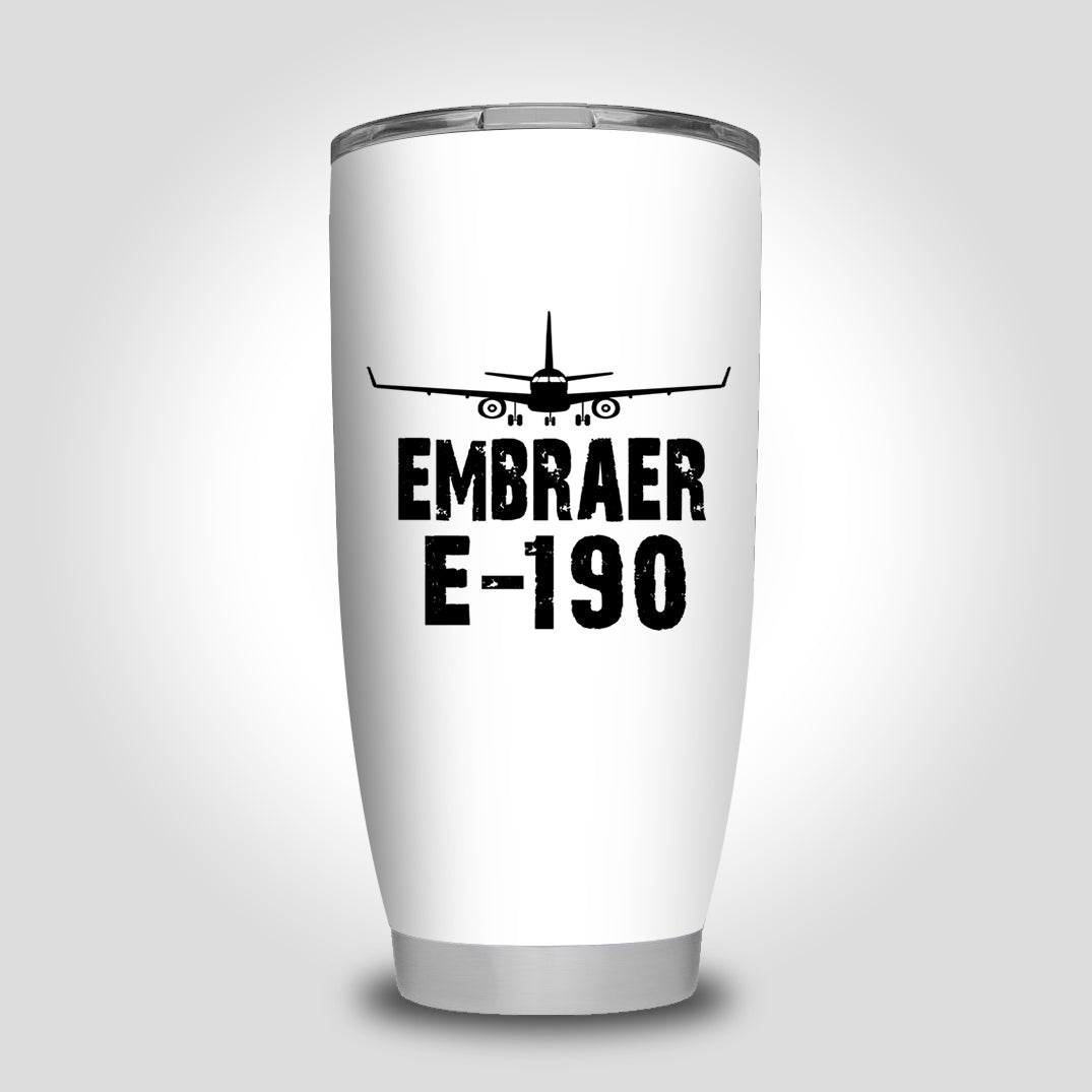 Embraer E-190 & Plane Designed Tumbler Travel Mugs
