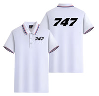 Thumbnail for 747 Flat Text Designed Stylish Polo T-Shirts (Double-Side)