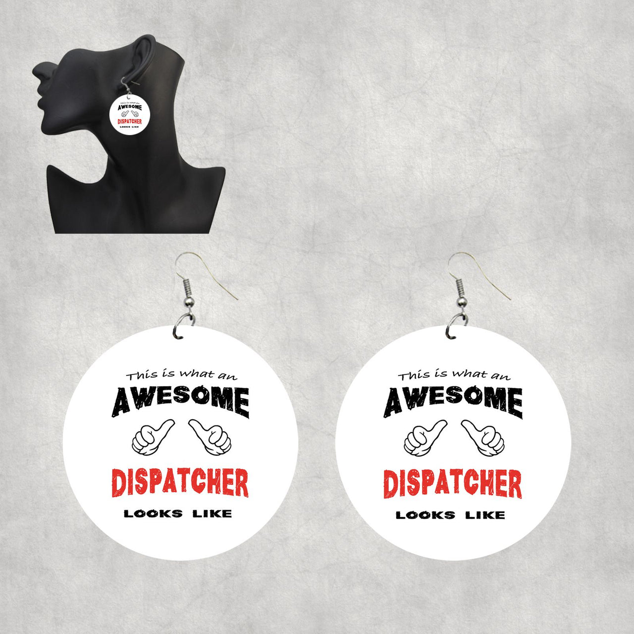 Dispatcher Designed Wooden Drop Earrings
