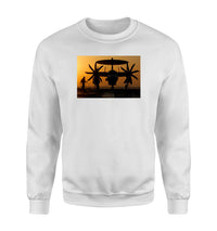 Thumbnail for Military Plane at Sunset Designed Sweatshirts