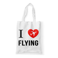 Thumbnail for I Love Flying Designed Tote Bags