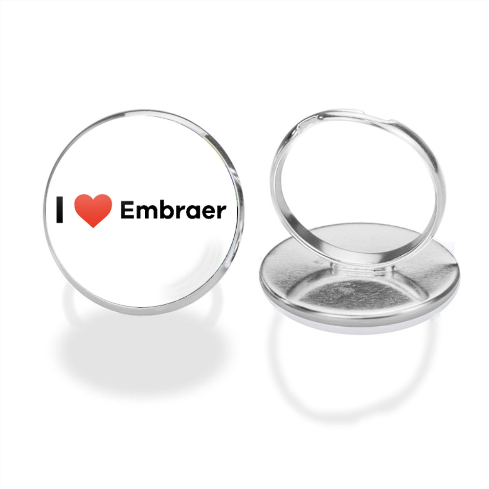 I Love Embraer Designed Rings