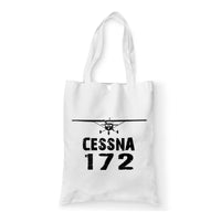 Thumbnail for Cessna 172 & Plane Designed Tote Bags
