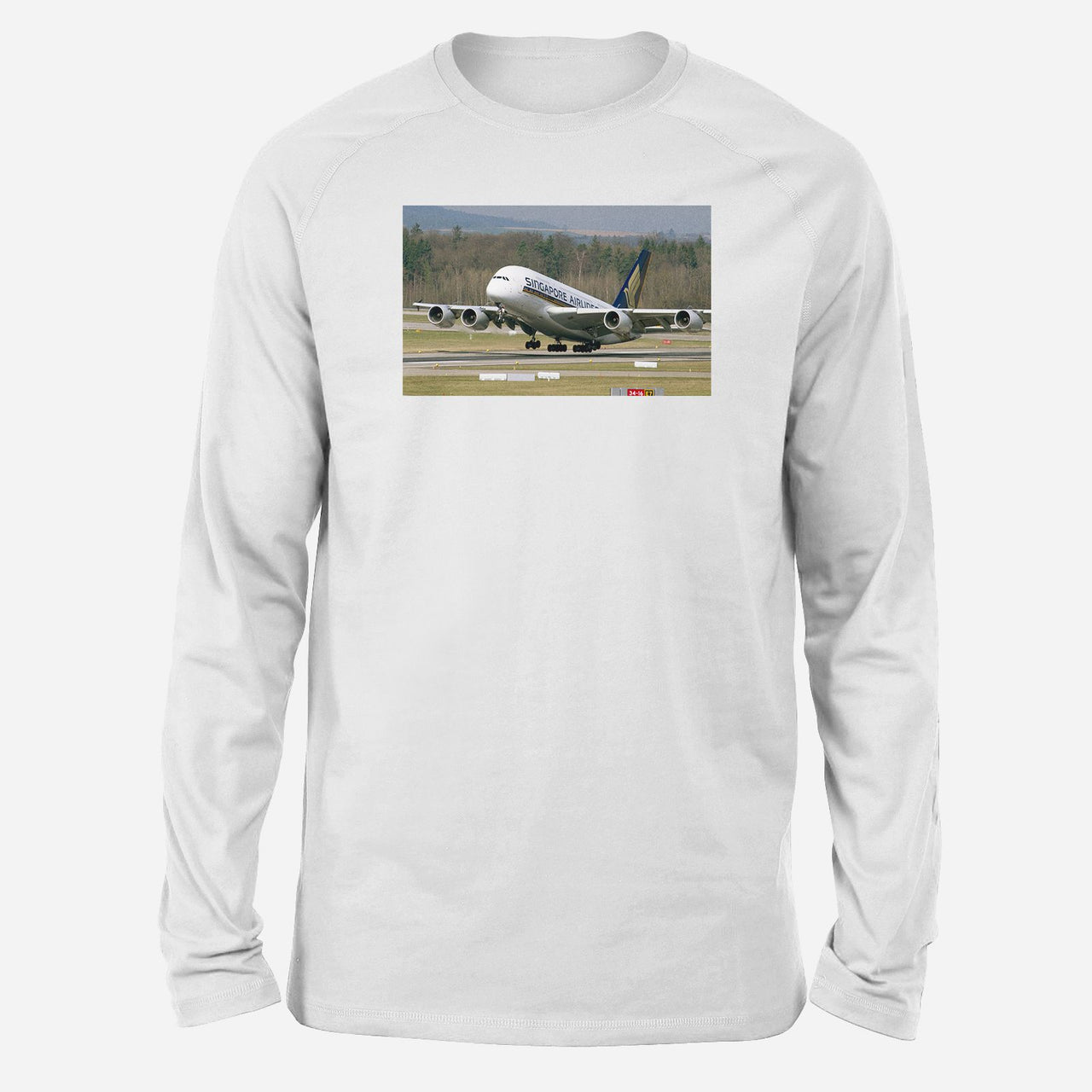 Departing Singapore Airlines A380 Designed Long-Sleeve T-Shirts