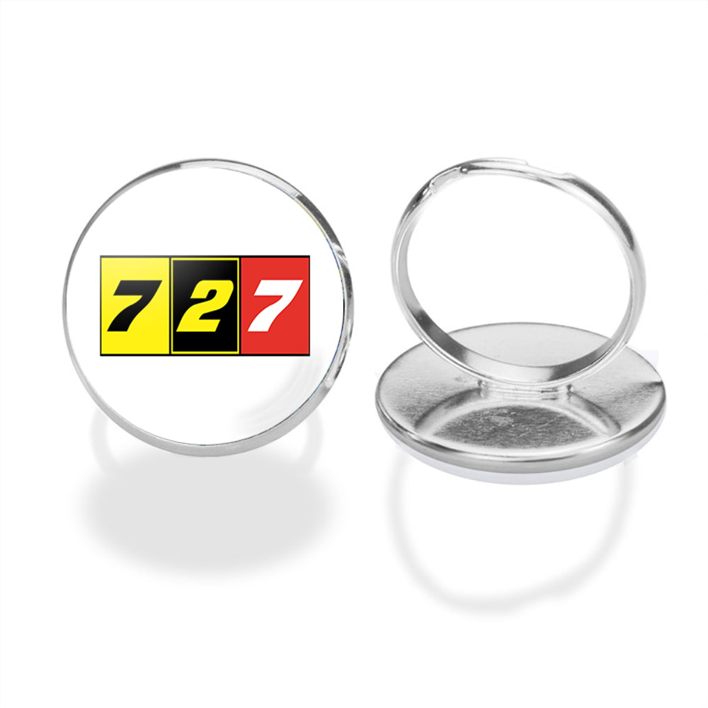 Flat Colourful 727 Designed Rings