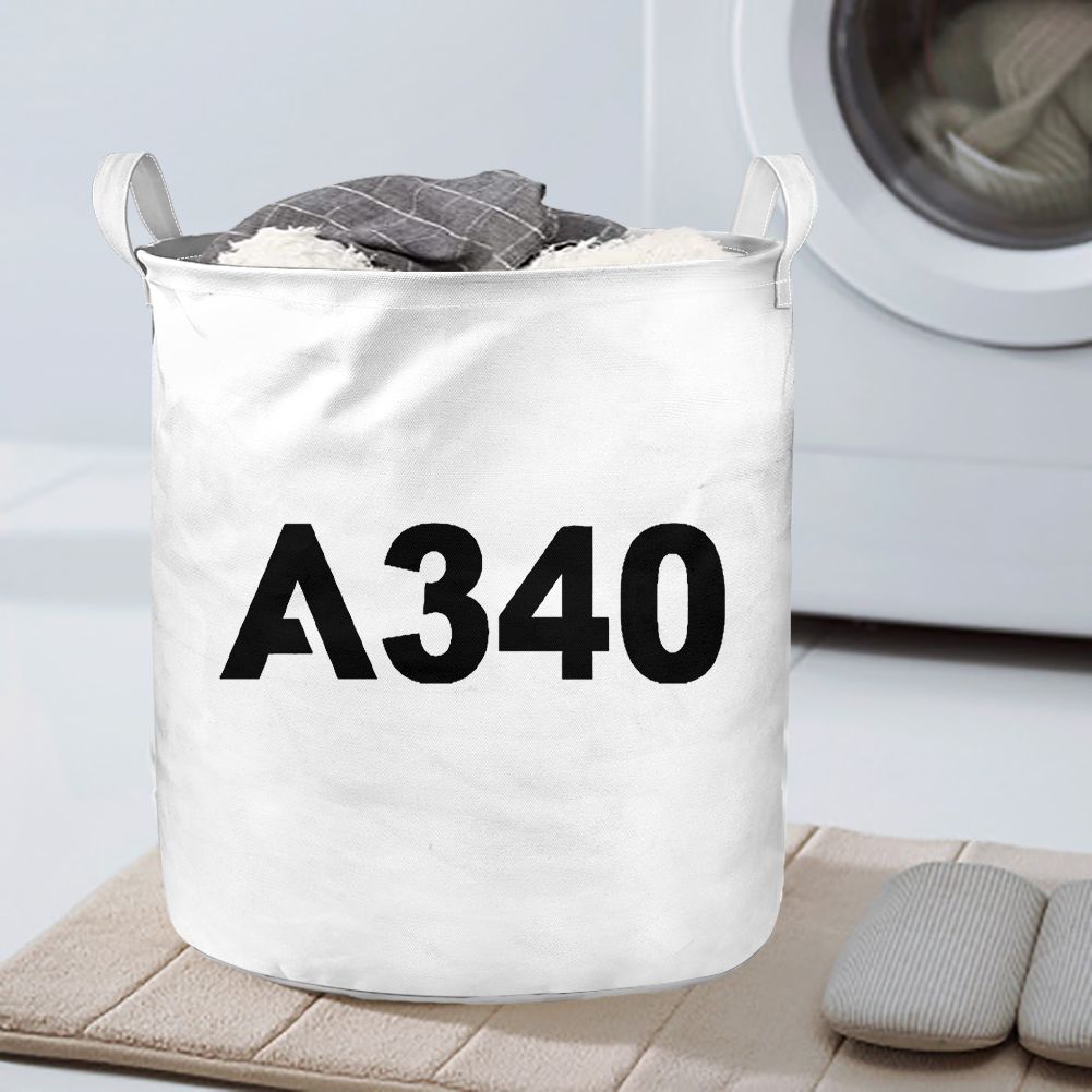 A340 Flat Text Designed Laundry Baskets