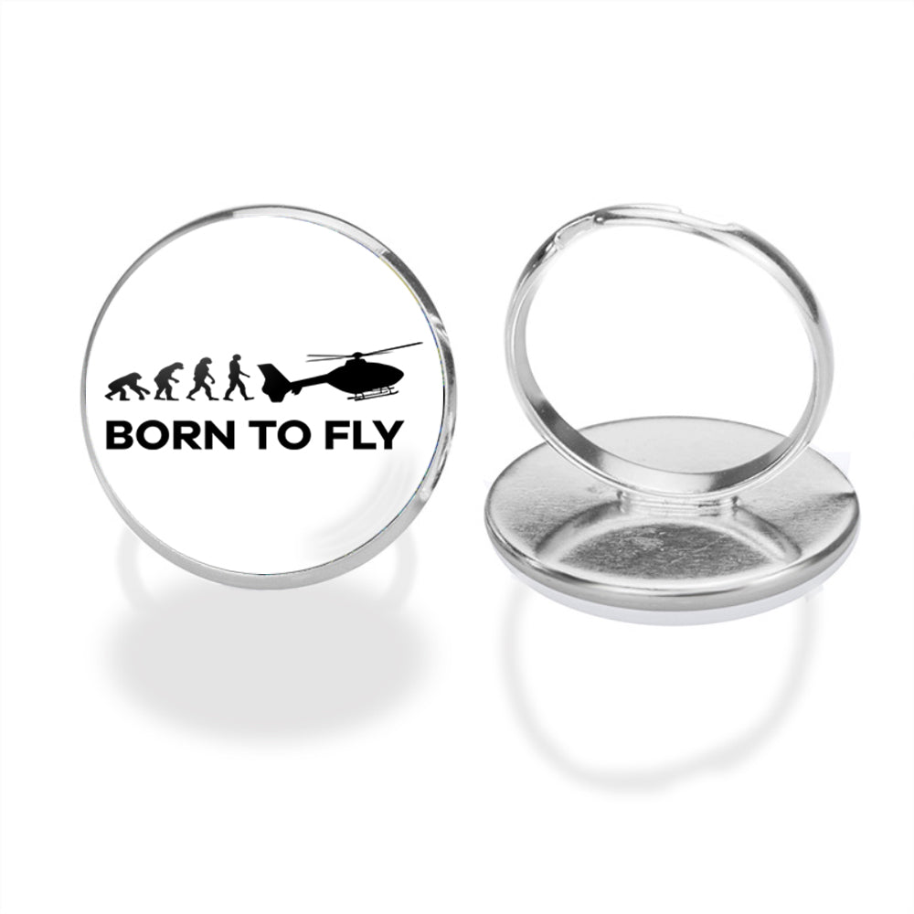 Born To Fly Helicopter Designed Rings