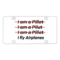Thumbnail for I Fly Airplanes Designed Metal (License) Plates