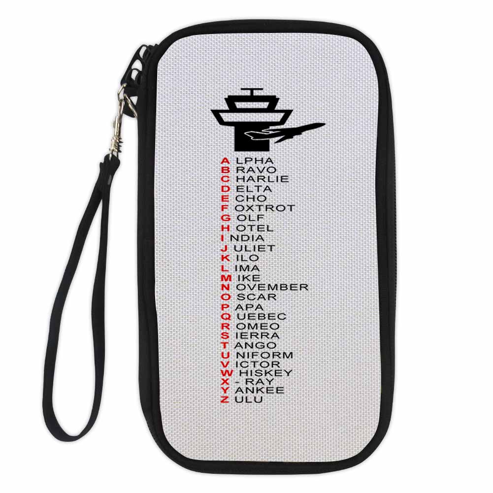 Aviation Alphabet Designed Travel Cases & Wallets