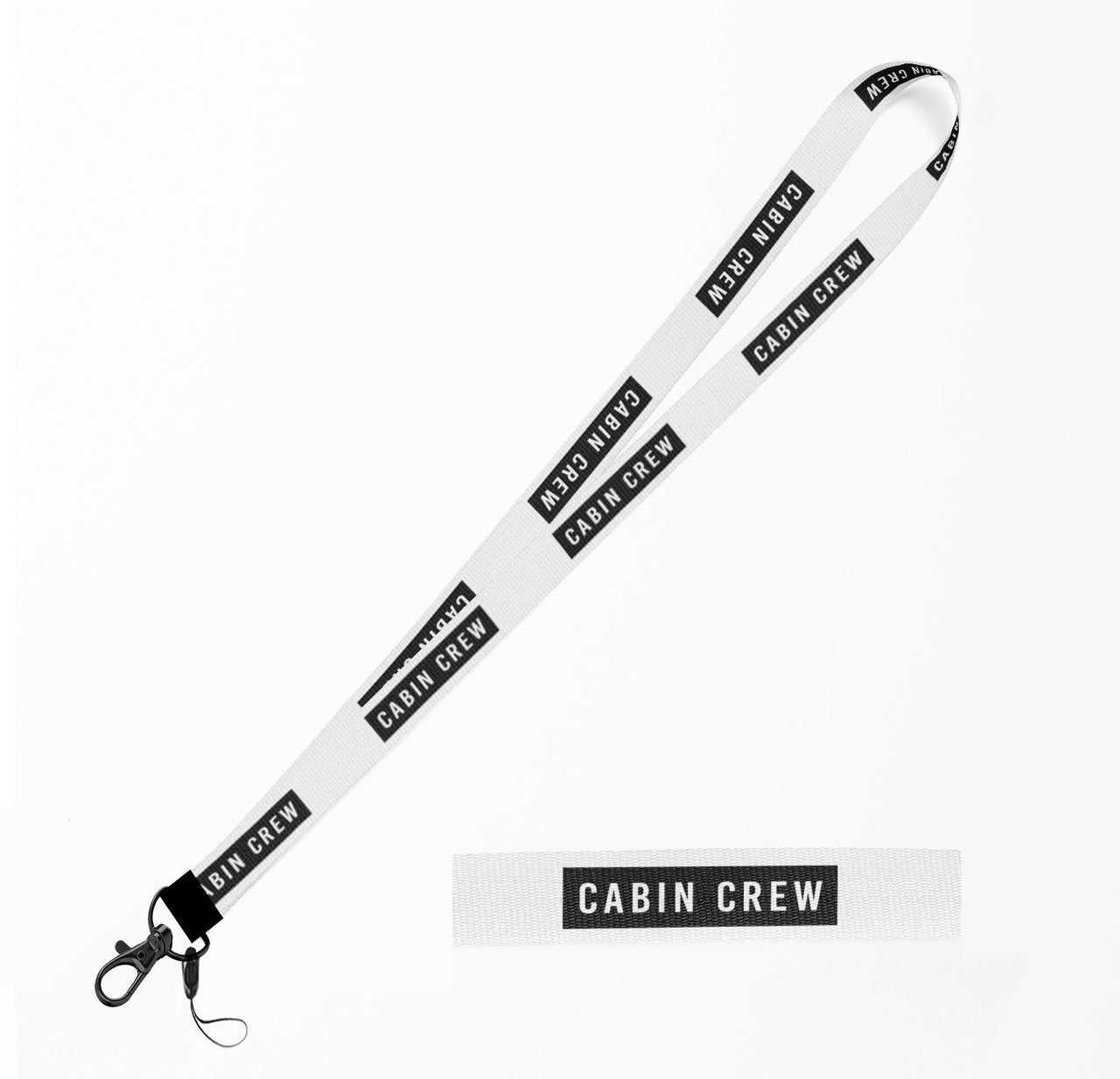 Cabin Crew Text Designed Lanyard & ID Holders