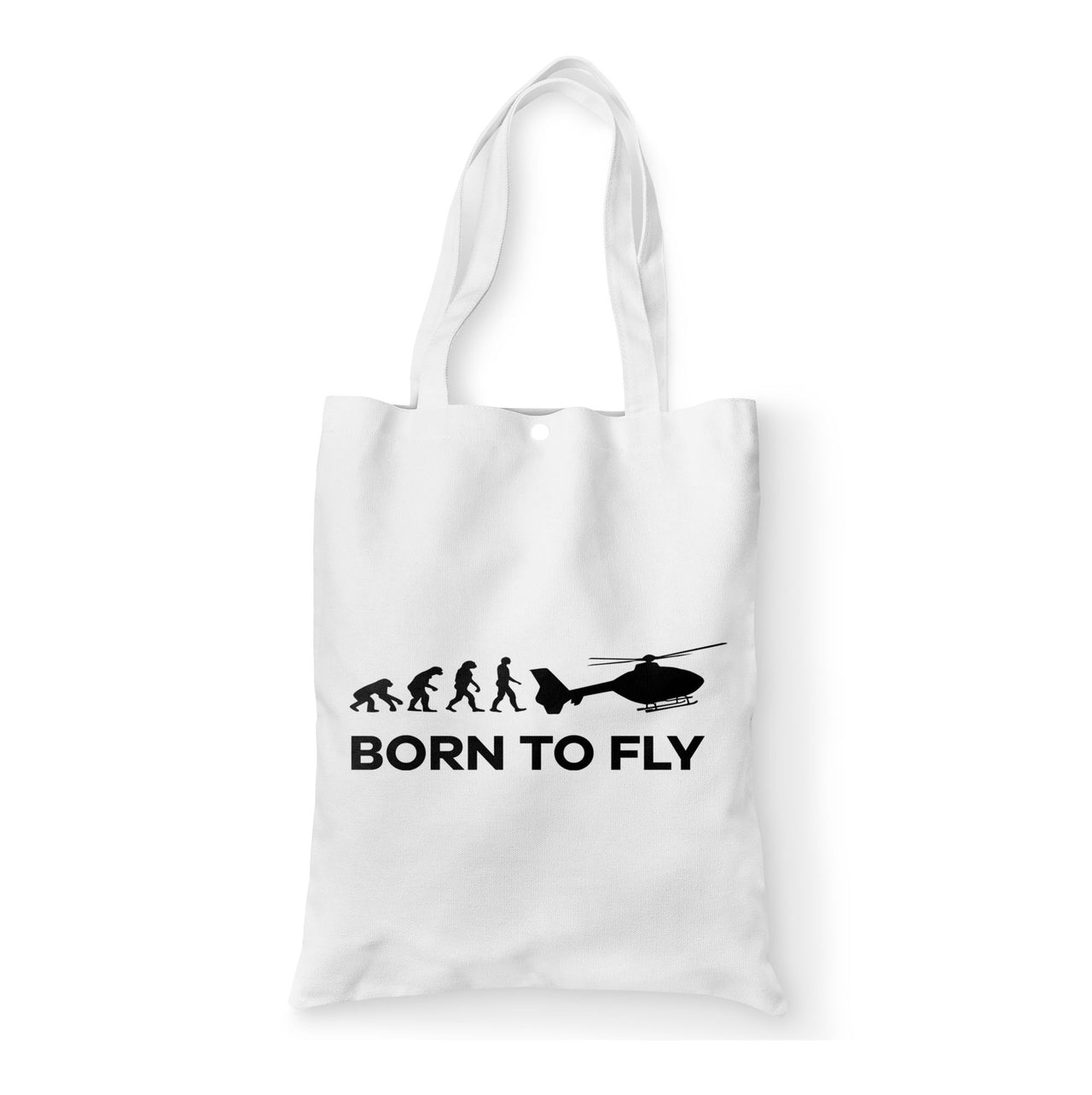 Born To Fly Helicopter Designed Tote Bags