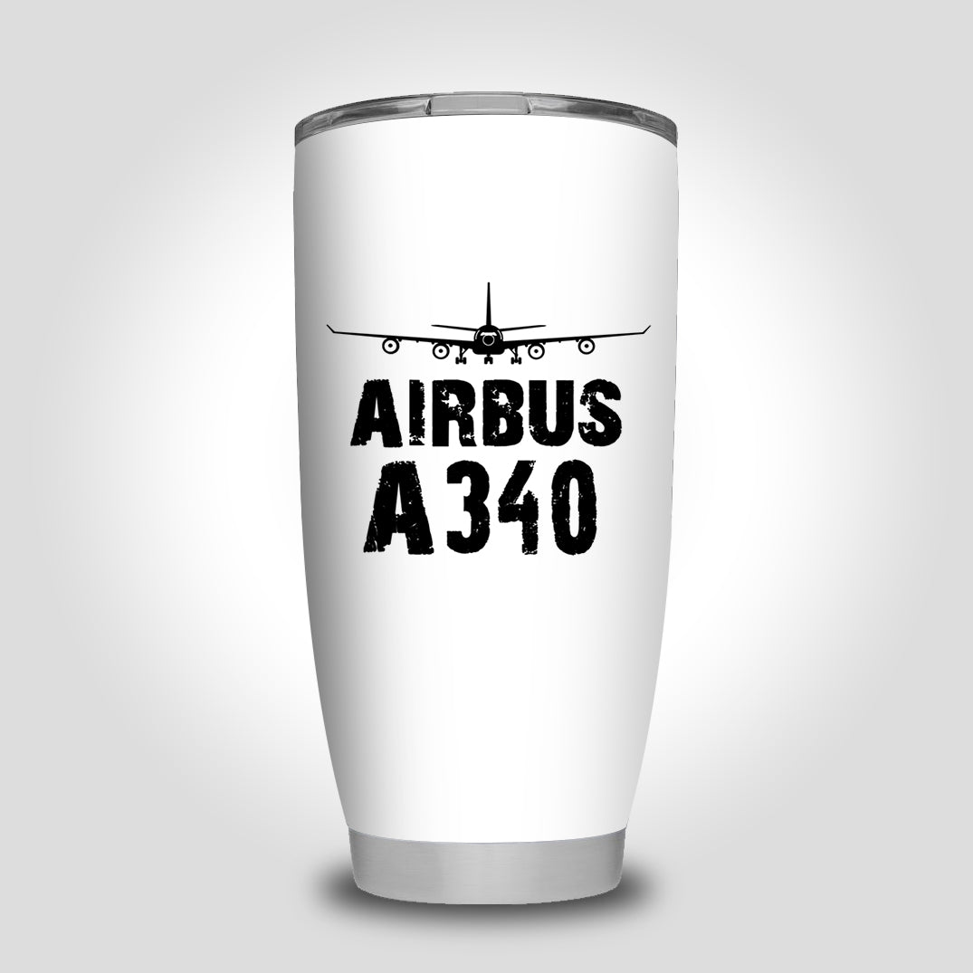 Airbus A340 & Plane Designed Tumbler Travel Mugs