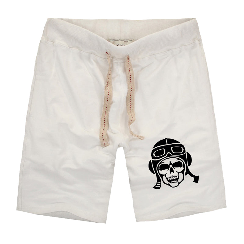 Skeleton Pilot Designed Cotton Shorts