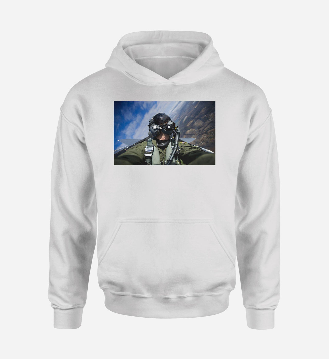 Amazing Military Pilot Selfie Designed Hoodies
