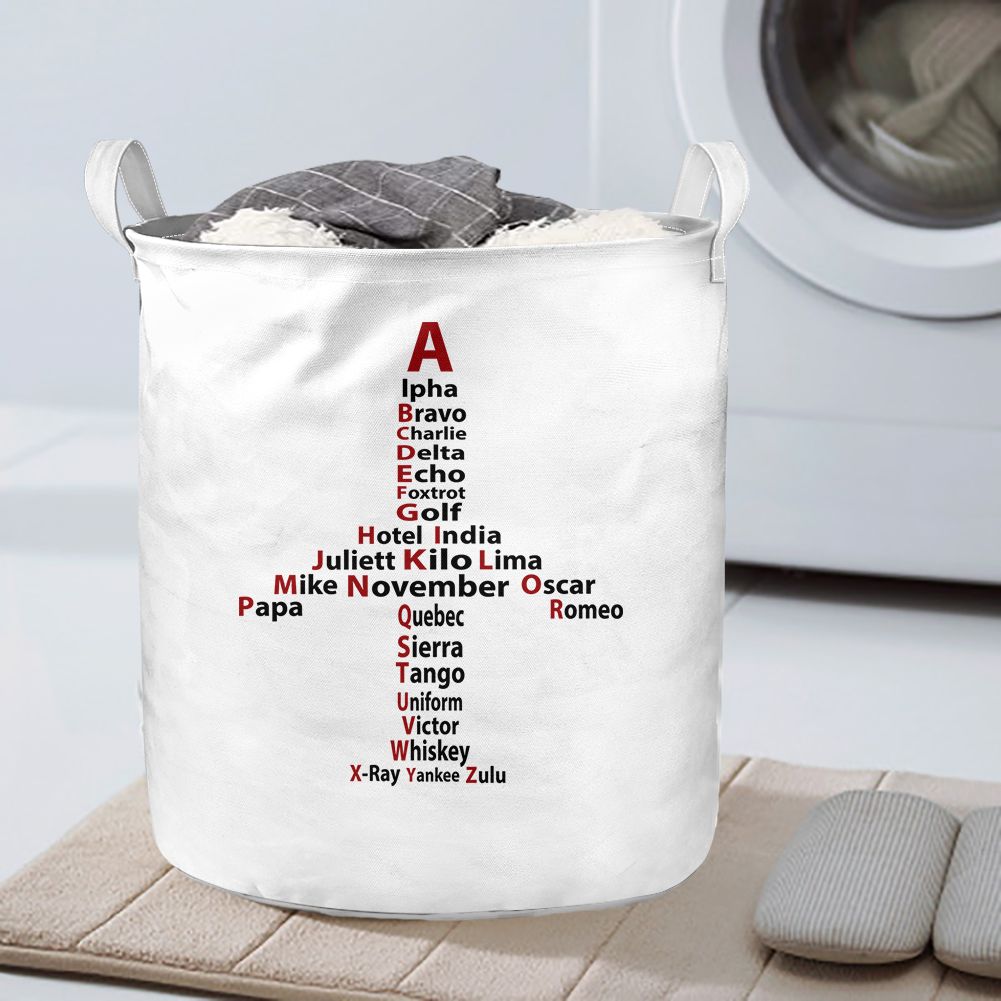 Airplane Shape Aviation Alphabet Designed Laundry Baskets