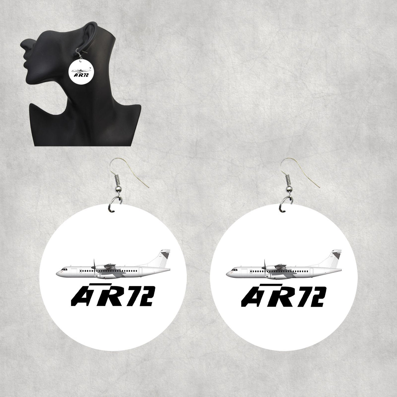 The ATR72 Designed Wooden Drop Earrings