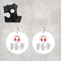 Thumbnail for Aviation Alphabet 3 Designed Wooden Drop Earrings