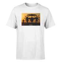Thumbnail for Military Plane at Sunset Designed T-Shirts