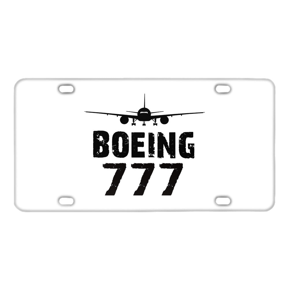 Boeing 777 & Plane Designed Metal (License) Plates