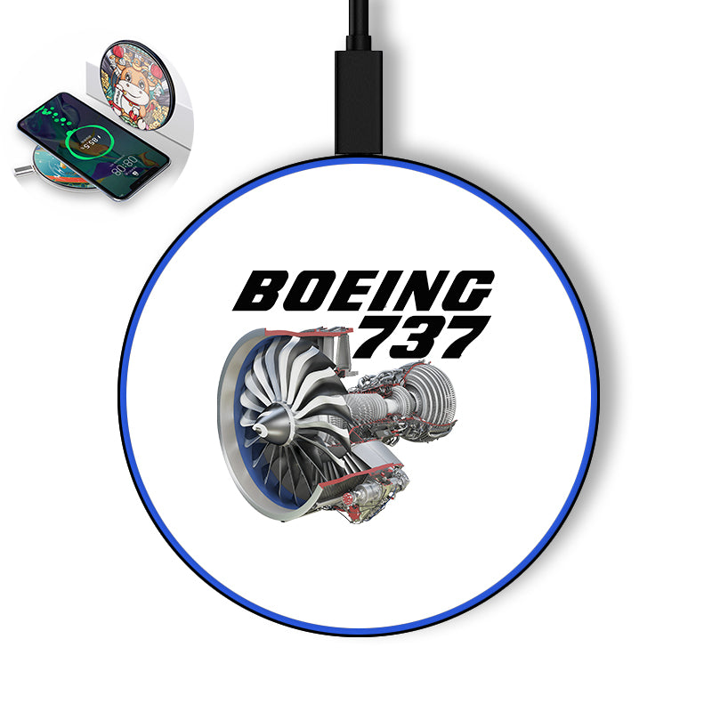 Boeing 737+Text & CFM LEAP-1 Engine Designed Wireless Chargers