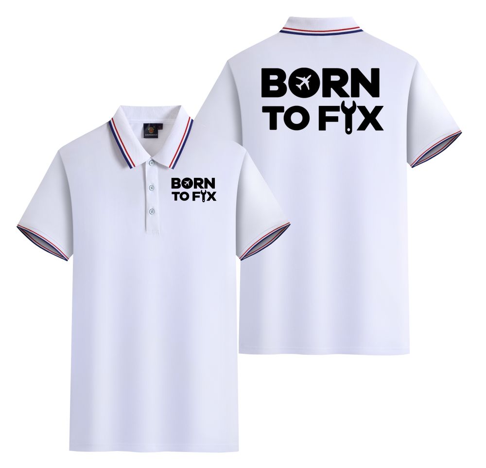 Born To Fix Airplanes Designed Stylish Polo T-Shirts (Double-Side)