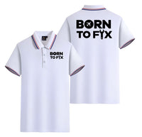 Thumbnail for Born To Fix Airplanes Designed Stylish Polo T-Shirts (Double-Side)