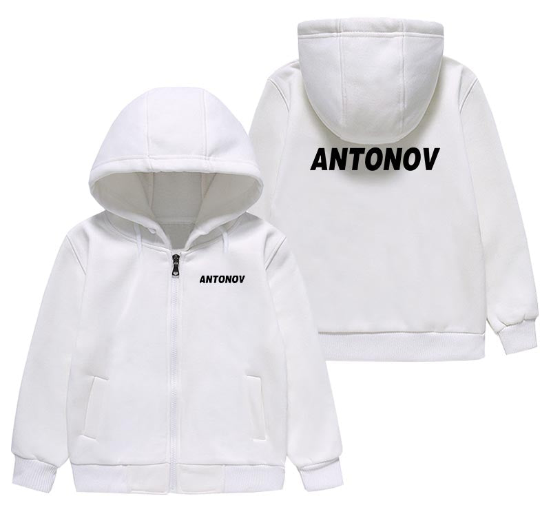 Antonov & Text Designed "CHILDREN" Zipped Hoodies