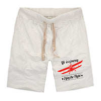 Thumbnail for Life is a journey Enjoy the Flight Designed Cotton Shorts