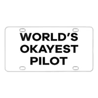 Thumbnail for World's Okayest Pilot Designed Metal (License) Plates