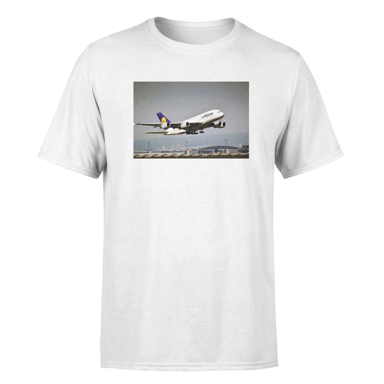 Departing Lufthansa A380 Designed T-Shirts