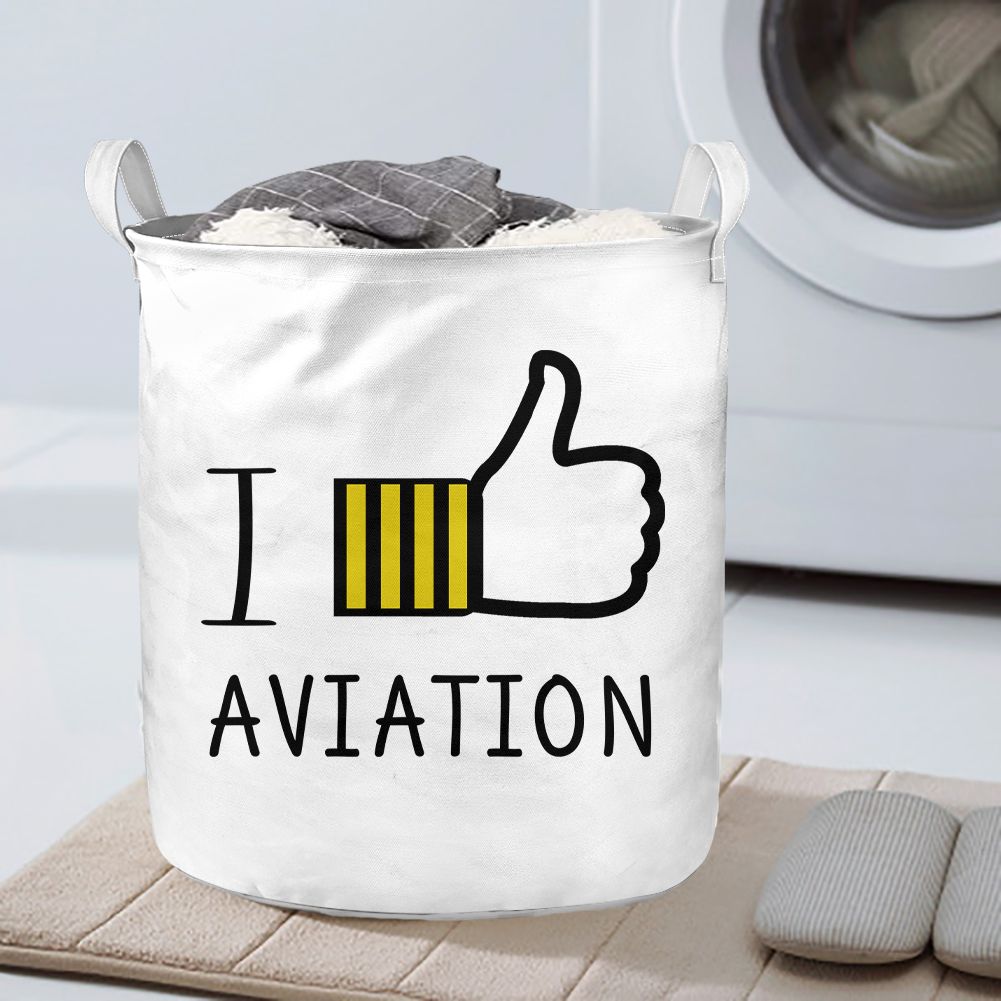 I Like Aviation Designed Laundry Baskets