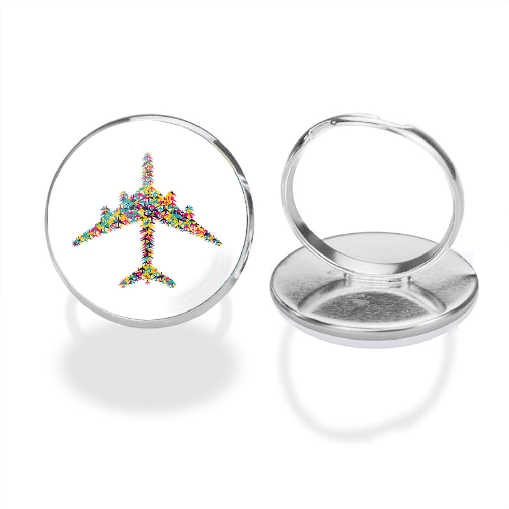 Colourful Airplane Designed Rings