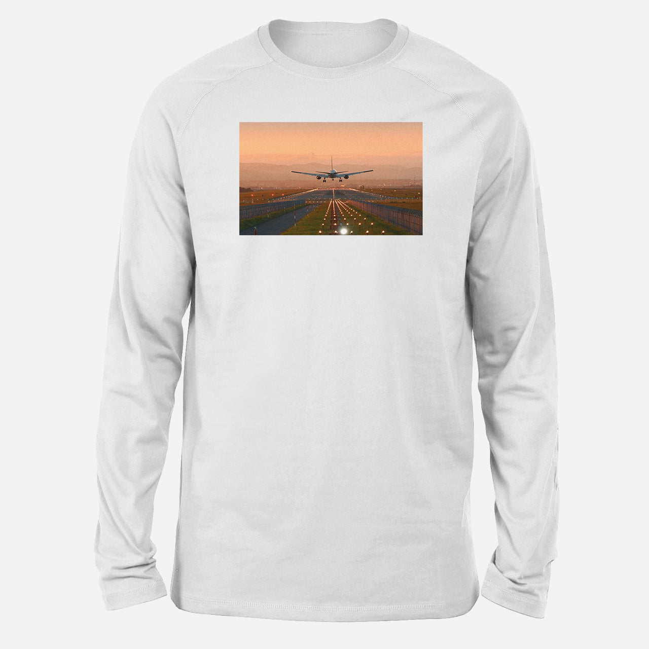 Super Cool Landing During Sunset Designed Long-Sleeve T-Shirts