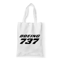 Thumbnail for Boeing 737 & Text Designed Tote Bags