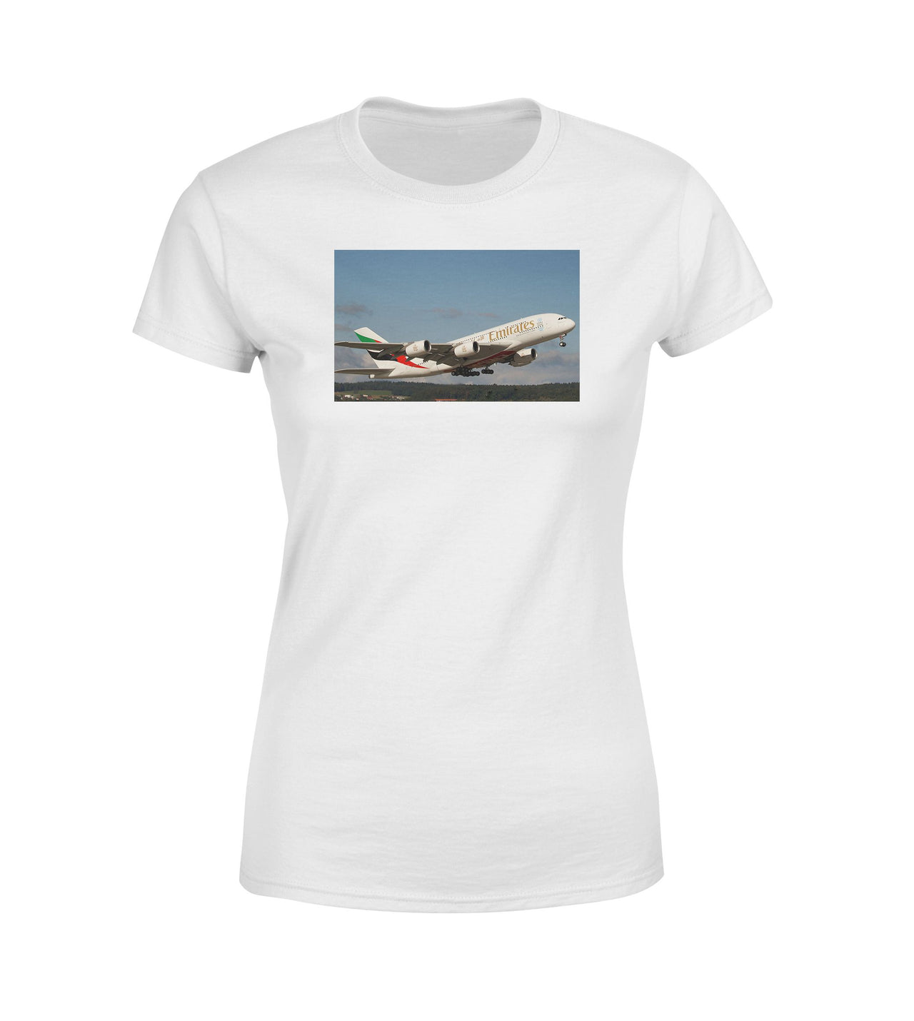 Departing Emirates A380 Designed Women T-Shirts