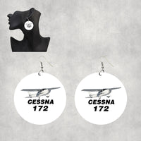 Thumbnail for The Cessna 172 Designed Wooden Drop Earrings