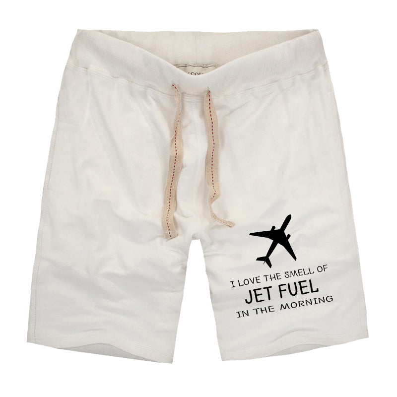 I Love The Smell Of Jet Fuel In The Morning Designed Cotton Shorts