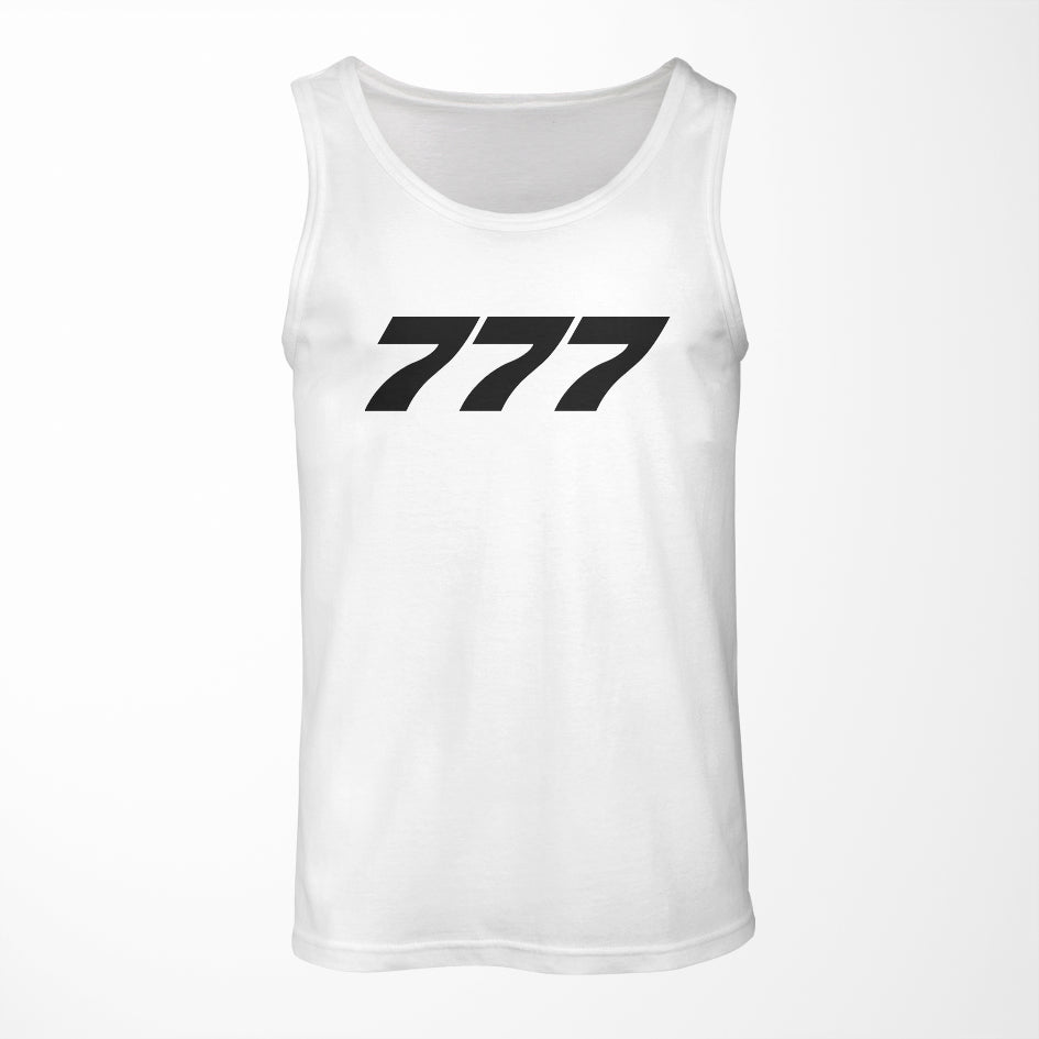777 Flat Text Designed Tank Tops
