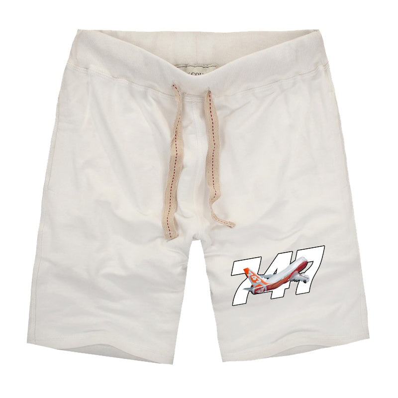 Super Boeing 747 Intercontinental Designed Cotton Shorts