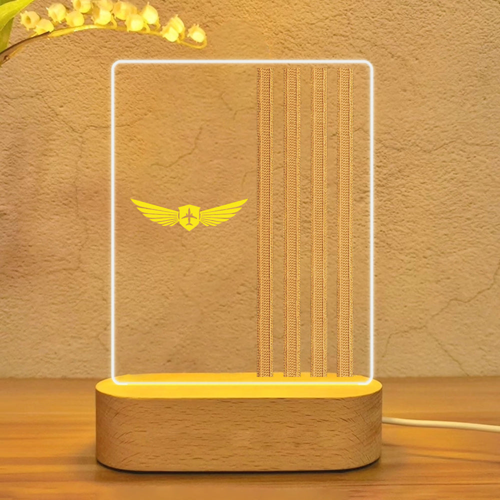 Special Golden Pilot Epaulettes (4,3,2 Lines) Designed Night Lamp