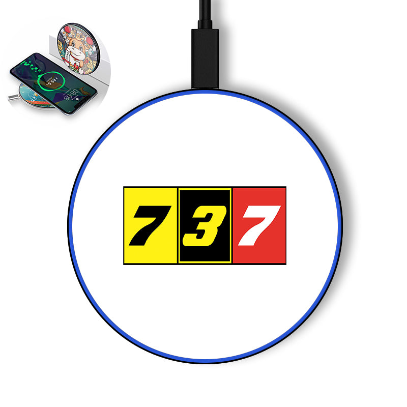 Flat Colourful 737 Designed Wireless Chargers