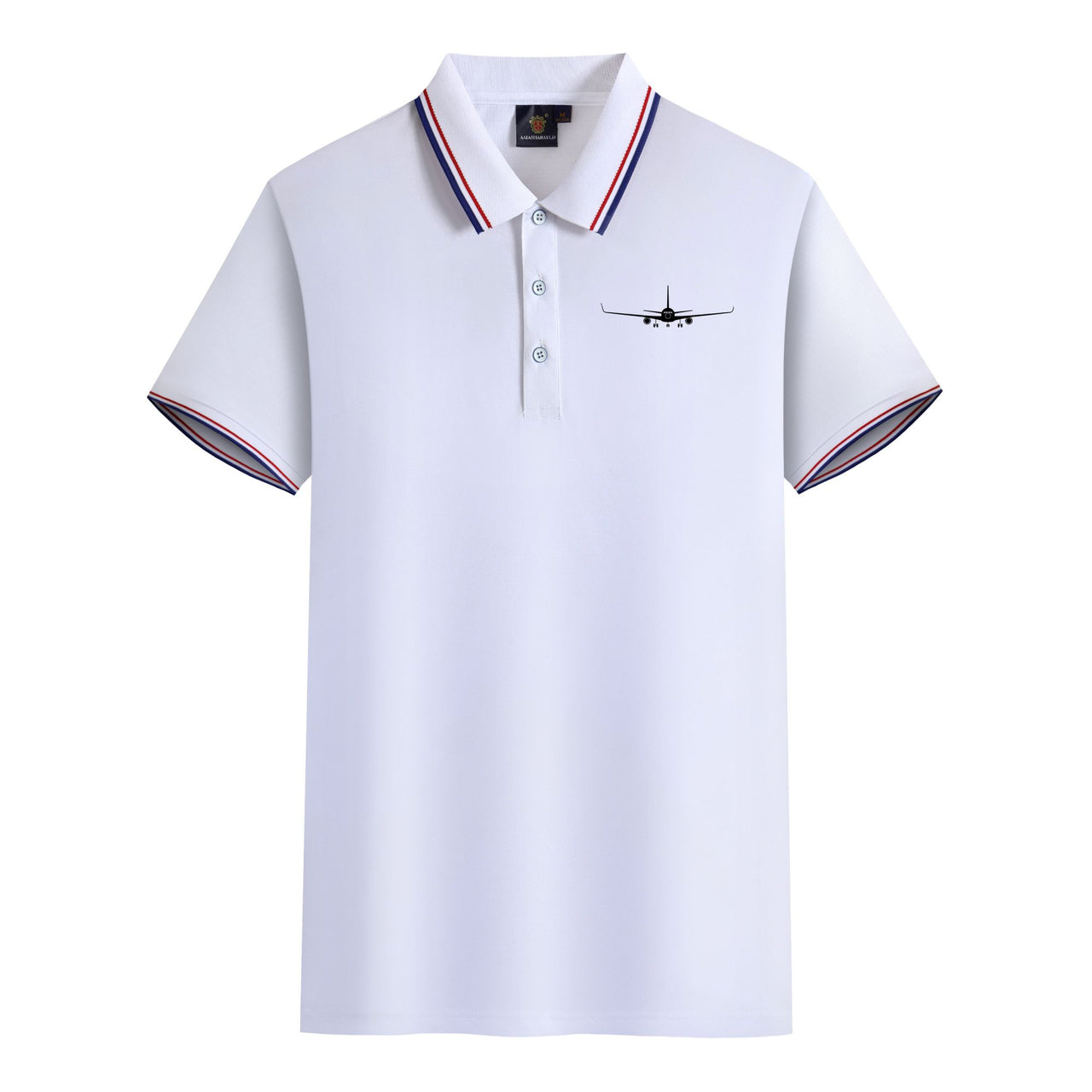 Boeing 767 Silhouette Designed Stylish Polo T-Shirts