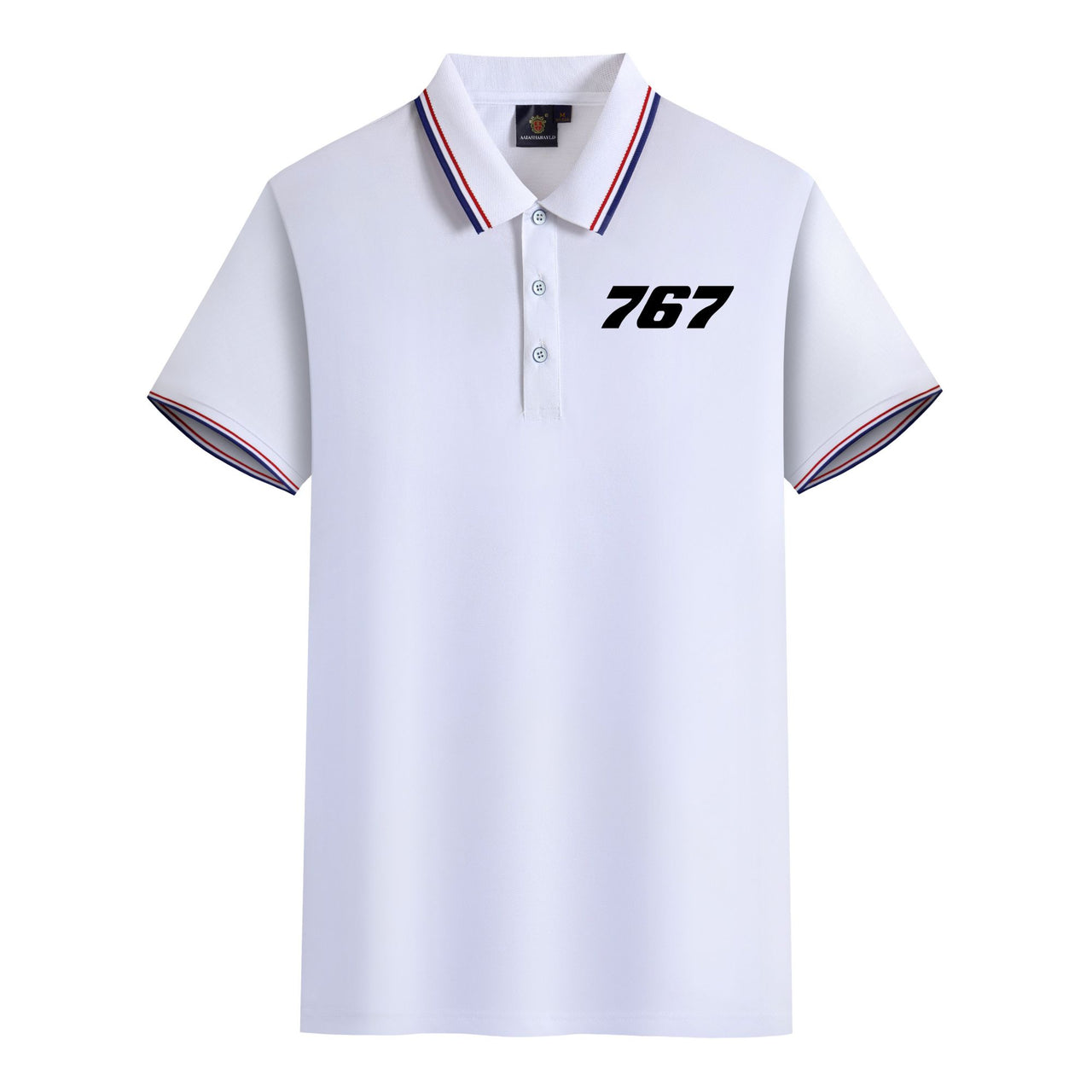 767 Flat Text Designed Stylish Polo T-Shirts