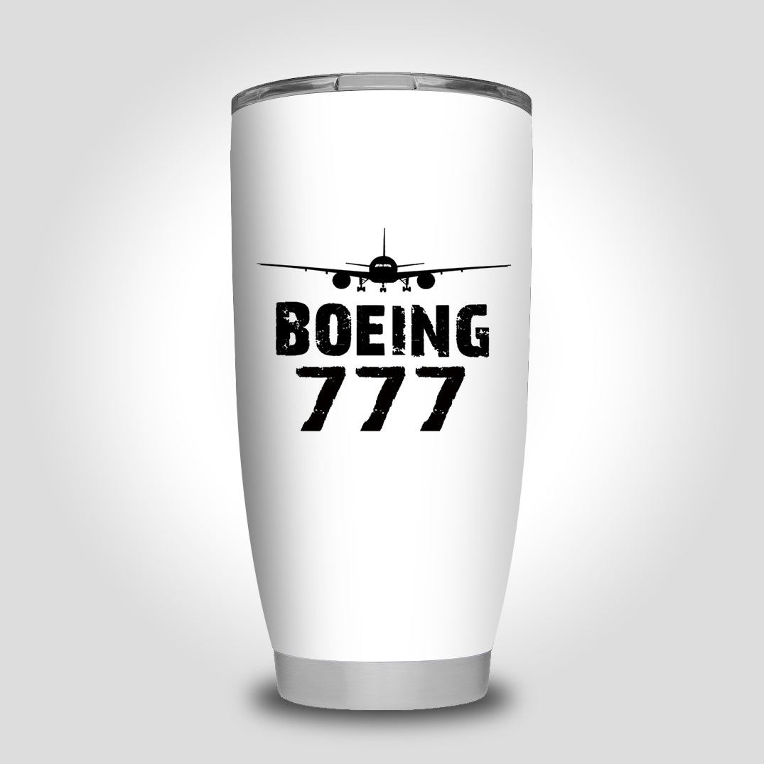 Boeing 777 & Plane Designed Tumbler Travel Mugs