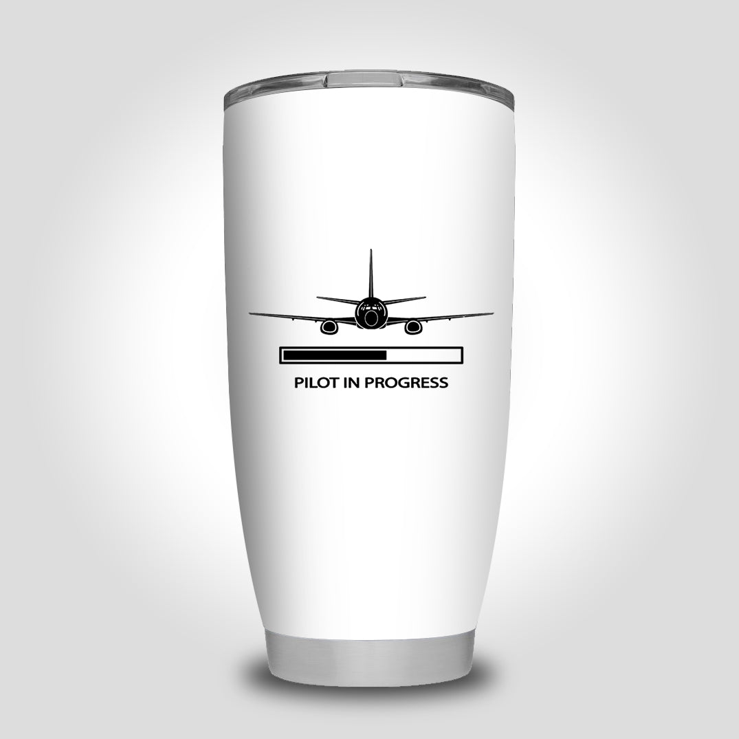 Pilot In Progress Designed Tumbler Travel Mugs