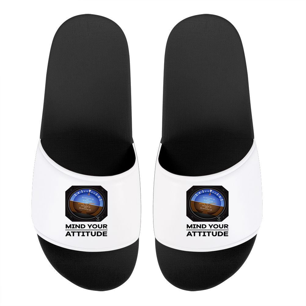 Mind Your Attitude Designed Sport Slippers